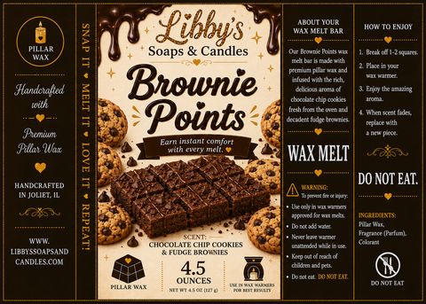 Brownie Points | Chocolate Brownie & Cookie Wax Melt