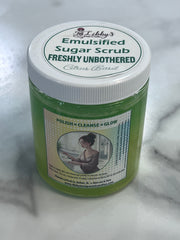 Freshly Unbothered Sugar Scrub | Citrus Basil  6.5 oz | Exfoliating + Moisturizing