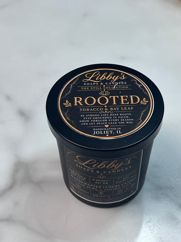Rooted | Tobacco & Bay Leaf Luxury Scented Candle