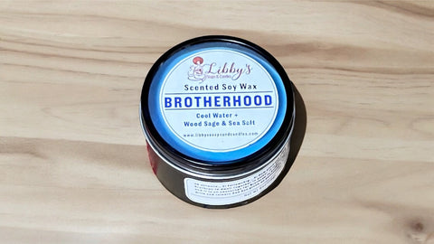 Brotherhood: Cool Water & Wood Sage Soy Candle