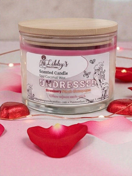 Undressed | Strawberry Peach Champagne Candle