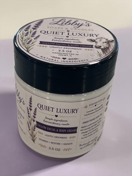 Quiet Luxury Tallow Facial & Body Cream, 3.5 oz jar