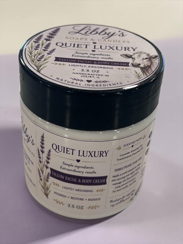Quiet Luxury Tallow Facial & Body Cream, 3.5 oz jar